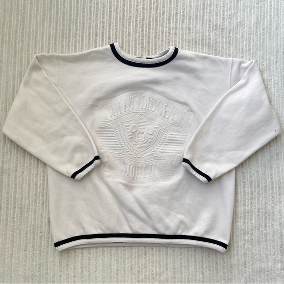 Vintage Disney World White Crewneck Sweatshirt - Picture 1 of 8